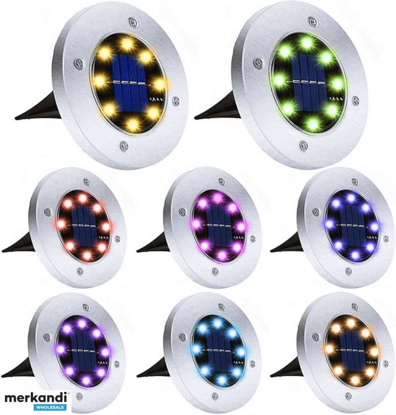 Set 4 Lampi Solare cu 8 Leduri