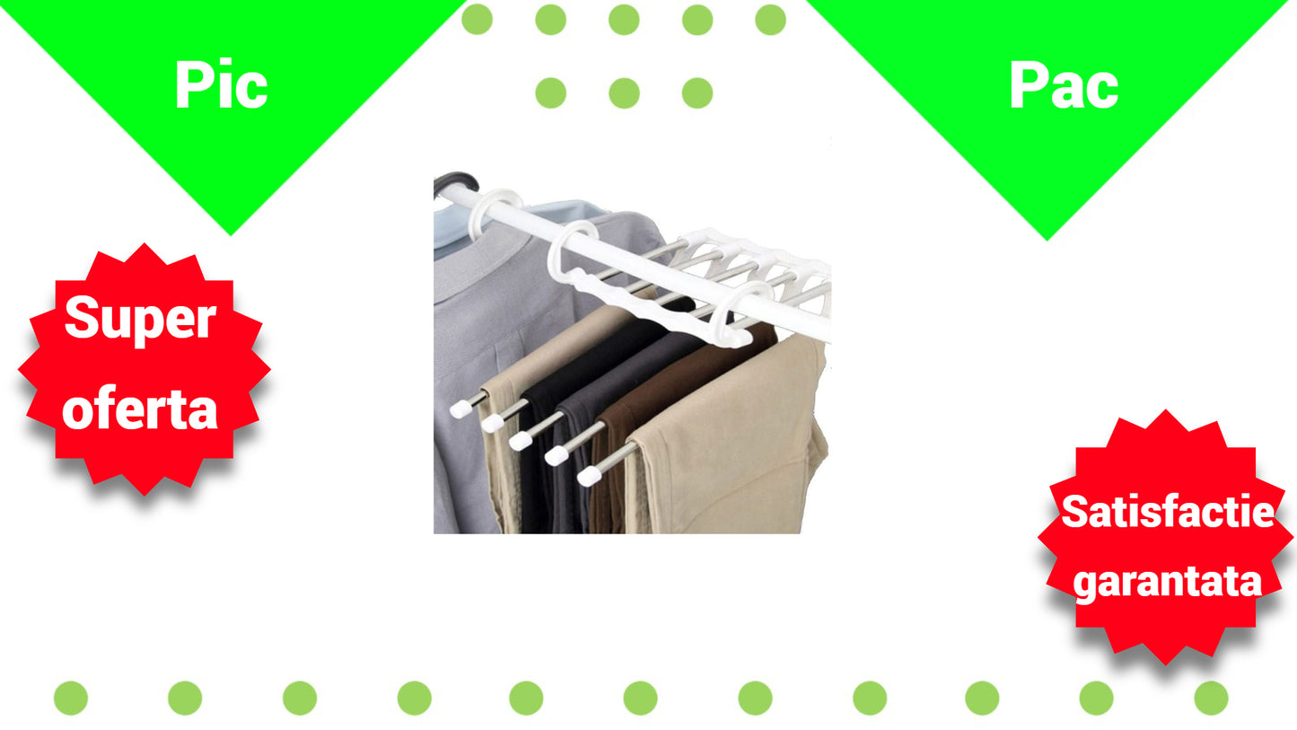 Set 2 Umerase Organizatoare pentru Pantaloni - Economiseste Spatiu in Dulap