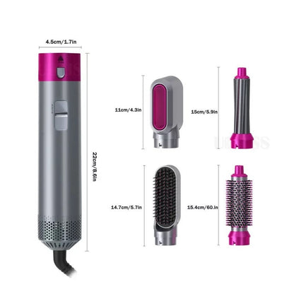 Perie Electrica Multifunctionala 5 in 1 Cu Aer Cald 1000W - Set Complet Styling Profesional