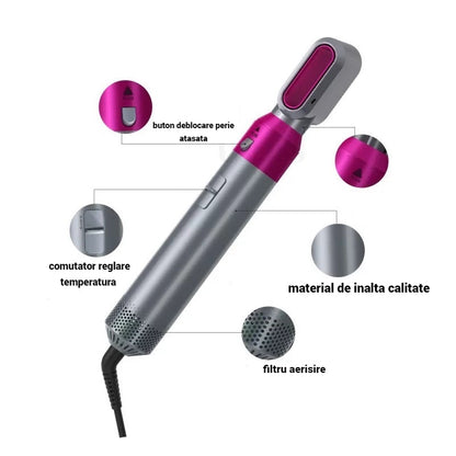 Perie Electrica Multifunctionala 5 in 1 Cu Aer Cald 1000W - Set Complet Styling Profesional