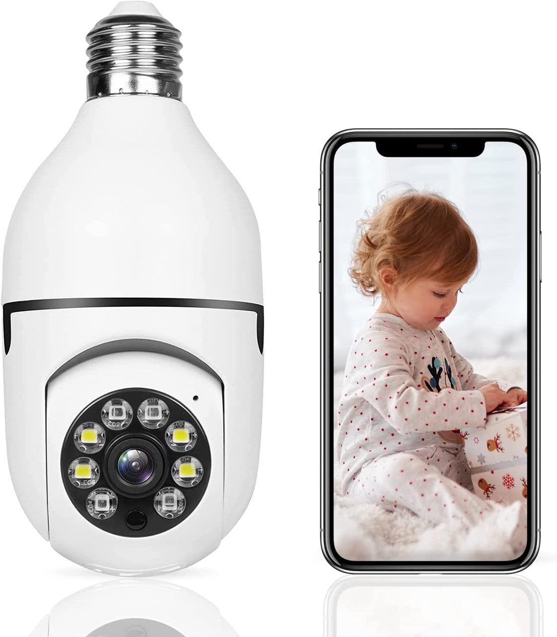 Camera de Supraveghere WiFi Tip Bec cu Rotire 355° Full HD - Senzor de Miscare PIR si Audio Bidirectional - 11