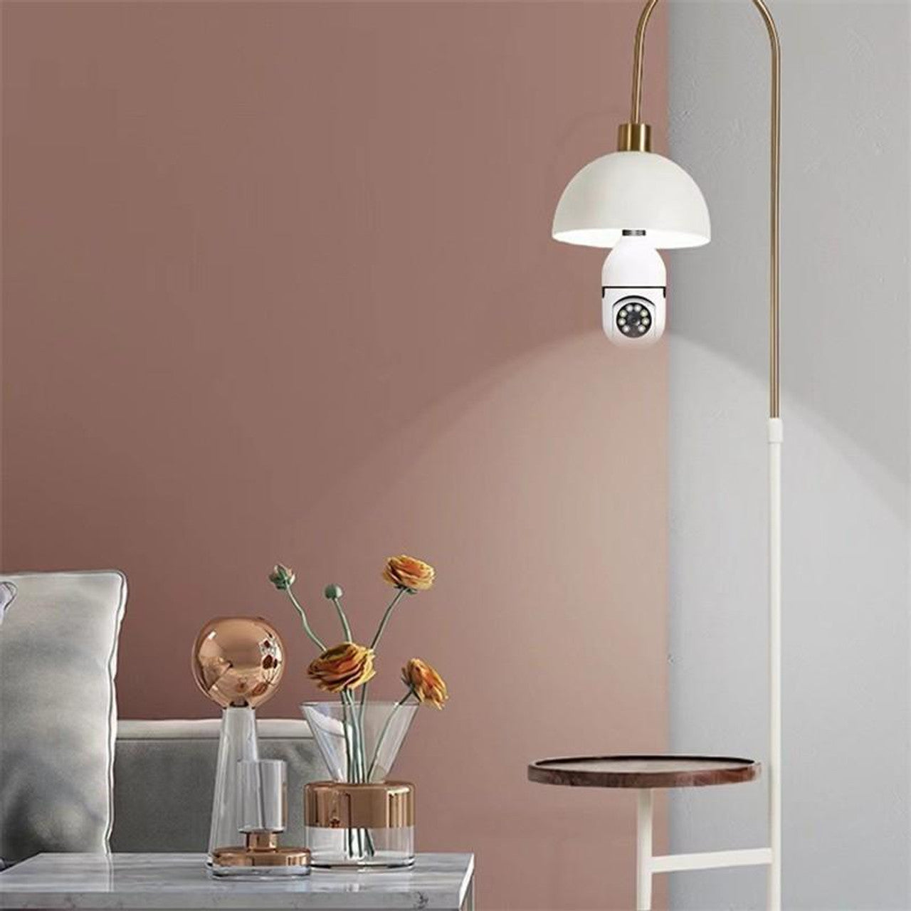Camera de Supraveghere WiFi Tip Bec cu Rotire 355° Full HD - Senzor de Miscare PIR si Audio Bidirectional - 12