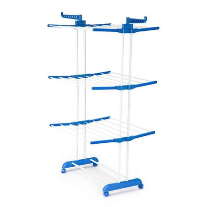 Uscator vertical pliabil pentru rufe cu suport umerase - mobil si compact