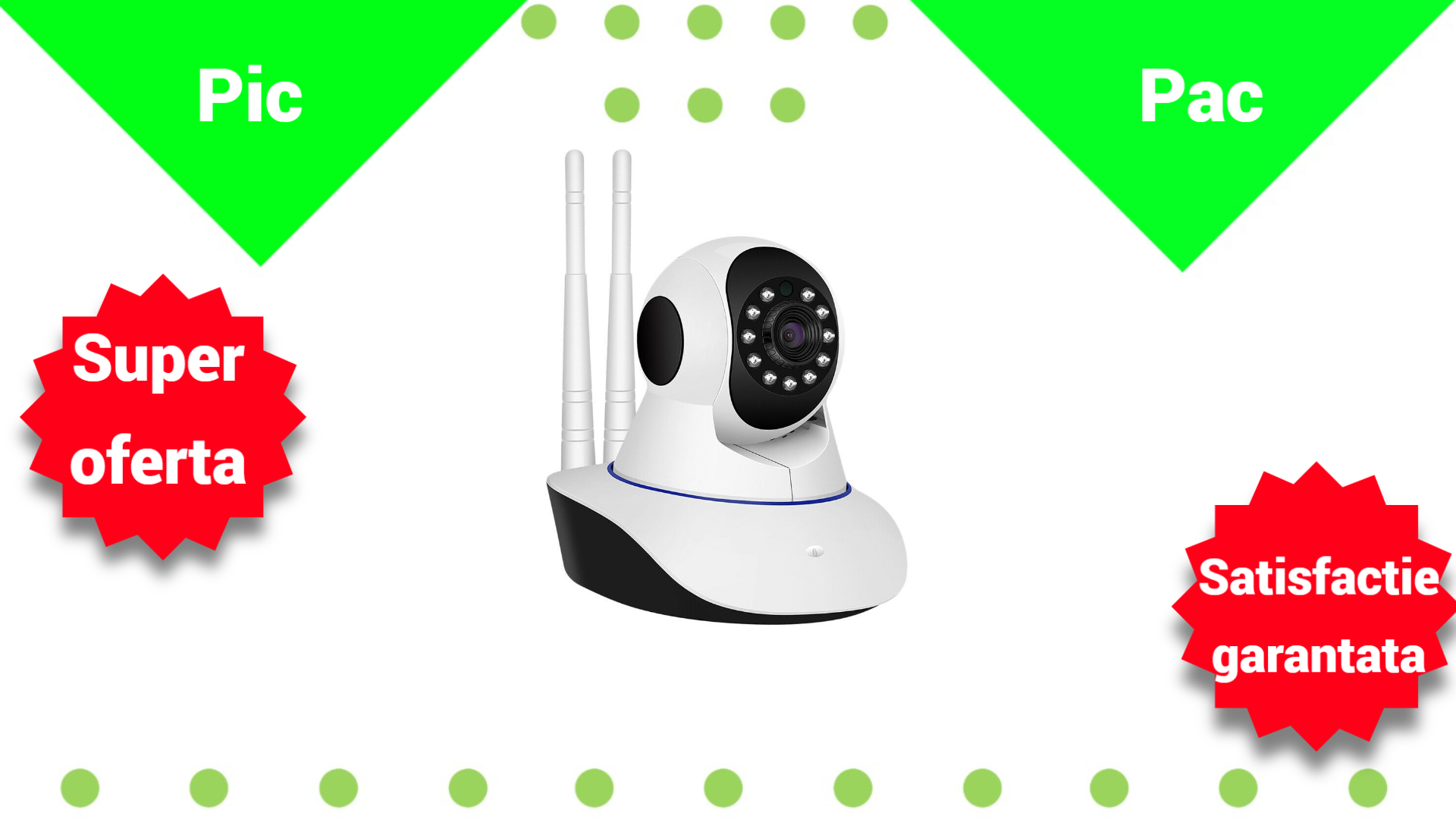 Camera Supraveghere WiFi Wireless 1080P cu Rotire si Detectare Miscare - Control Remote prin App