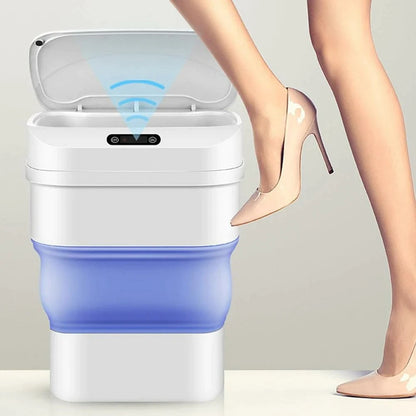 Cos Gunoi Smart Pliabil cu Senzor Miscare - Touchless, Portabil, Igiena Maxima