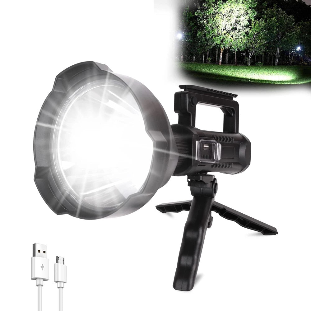 Lanterna LED Reincarcabila cu Powerbank si Trepied - 4 Moduri de Iluminare