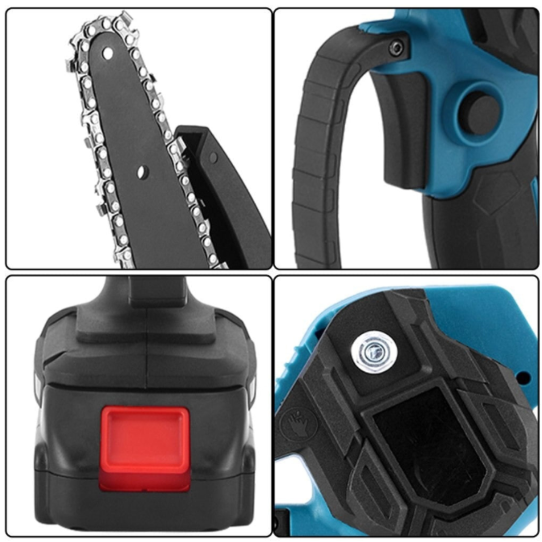 Mini Drujba Portabila Fara Fir 6 inch - 2 Lanturi + Acumulator Inclus