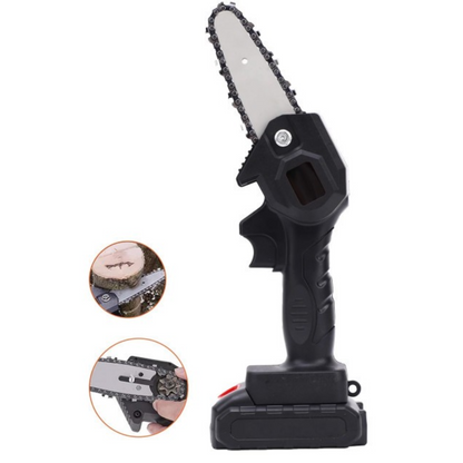 Mini Drujba Fara Fir 6 Inch - Portabila cu 2 Acumulatori si 2 Lanturi de Rezerva