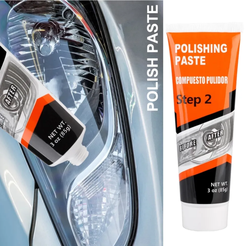 Kit Complet Restaurare Faruri Auto - 15 Piese cu Paste Polish, Discuri Abrazive si Bureti