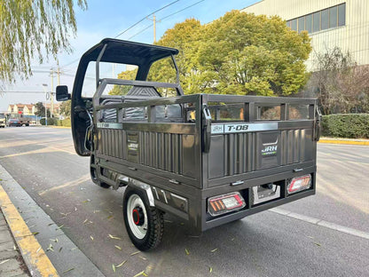 Triciclu Electric cu cabina Cargo JRH 1500W – cargo blana cu 2 locuri