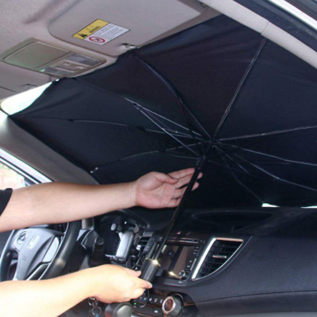 Parasolar pliabil tip umbrela pentru parbrizul masinii, Protectie completa Uv