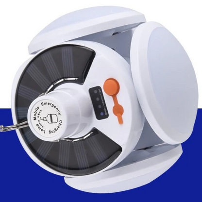 Set 2 Lampi Solare LED Pliabile cu 5 Moduri Iluminare - Camping & Gradina 360° Rezistente la Apa