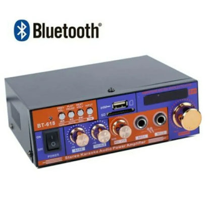 Amplificator audio cu Bluetooth pentru Karaoke BT-618 si citire USB -MicroSD