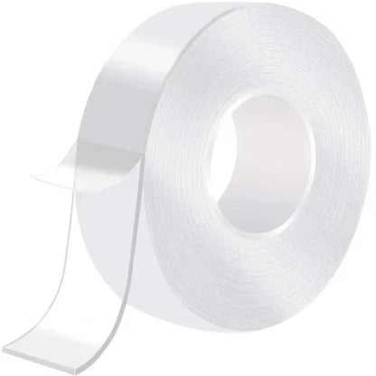 PACHET 1 + 1  Banda adeziva durabila tip folie, rezistenta la apa, aderenta sporita + Banda dubla adeziva transparenta CADOU