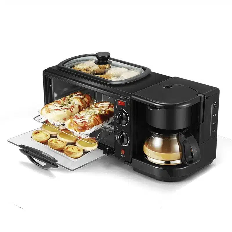 Aparat multifunctional 3 in 1 mic dejun, capac inclus, cuptor, gratar, filtru cafea