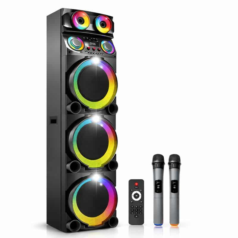 Boxă Portabilă JRH Bluetooth  3 × 12inch , 2 microphone wireless