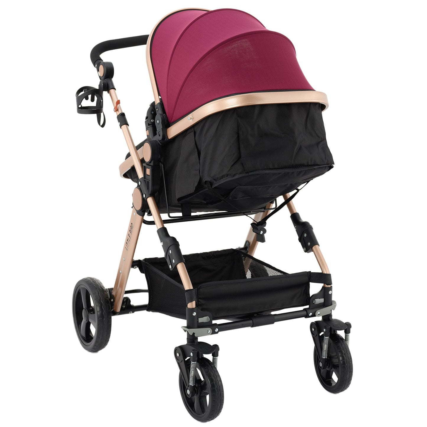 Carucior litle bird , cu suspensii , Purple 2in1 transformabil landou-sport