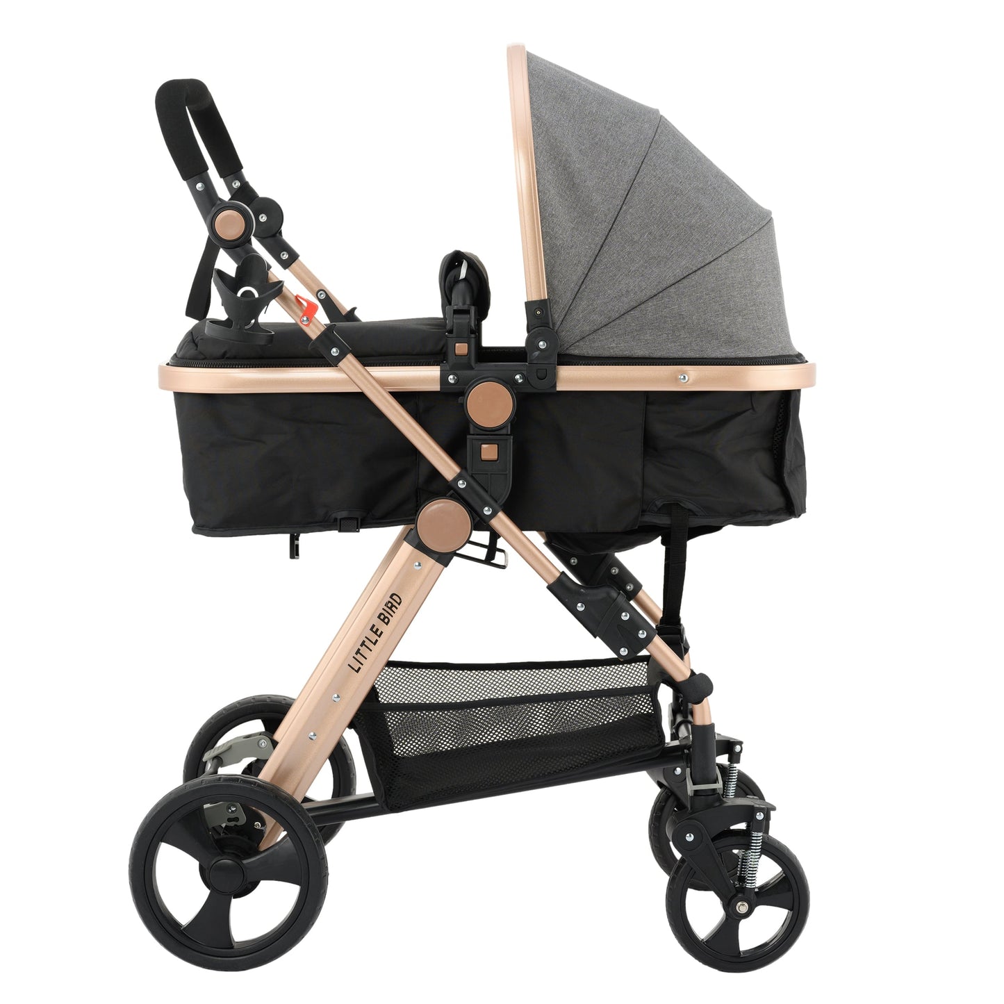 Carucior litle bird , cu suspensii , GRI 2in 1 transformabil landou-sport