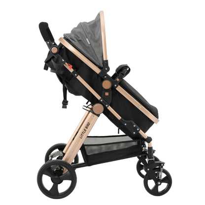 Carucior litle bird , cu suspensii , GRI 2in 1 transformabil landou-sport