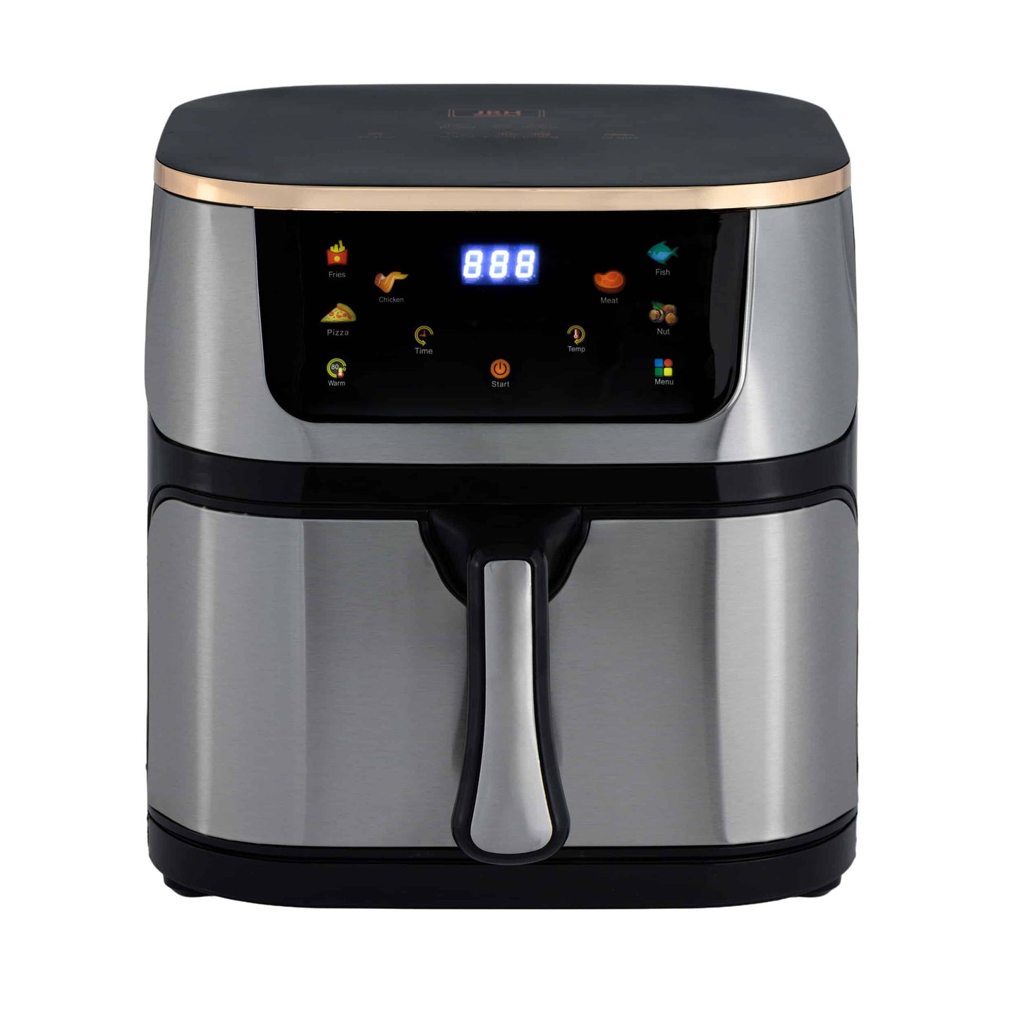 Friteuza cu Aer Cald, 10L, 2000W, Panou Touch, Timer 60 min, Temperatura Reglabilă 100-200°C, Incalzire Dubla, Accesorii Incluse