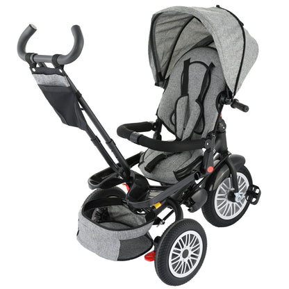 Tricicleta 4 in 1 rotativa cu pozitie de somn Little Bird Grii
