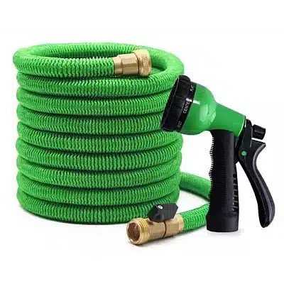 Furtun de gradina, flexibil si extensibil, cap de prindere, 7,5-37 m, verde
