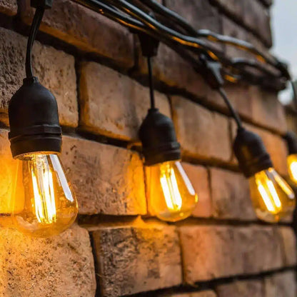Ghirlanda luminoasa pentru gradina 10m, lumina calda (3000 K), protectie IP44, 10 becuri LED exterior