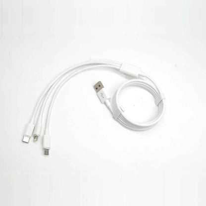 USB cable 3 in 1 JRH SX – 21, USB-micro USB/USB-C/iphone compatible, 3A, 1.2 m, white
