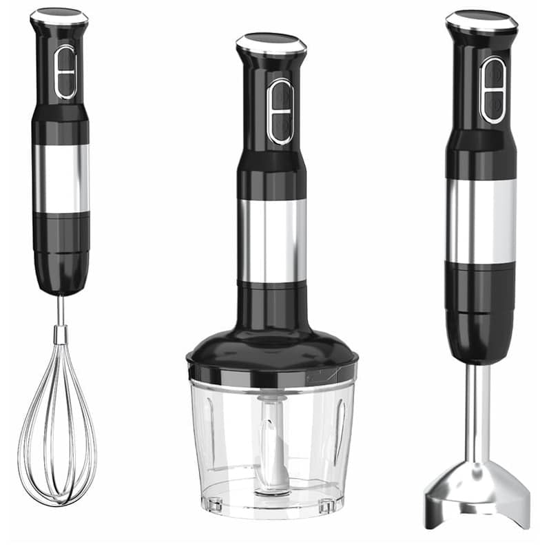 Set blender de mana 4 in 1, 800W JRH multiStick Inox, Accesorii Incluse