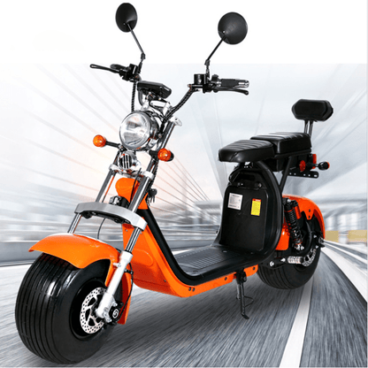 Scuter electric motor 1500w acmulator 20ah 60w JRH, 2 locuri orange,Viteza limitata la 25 km/h
