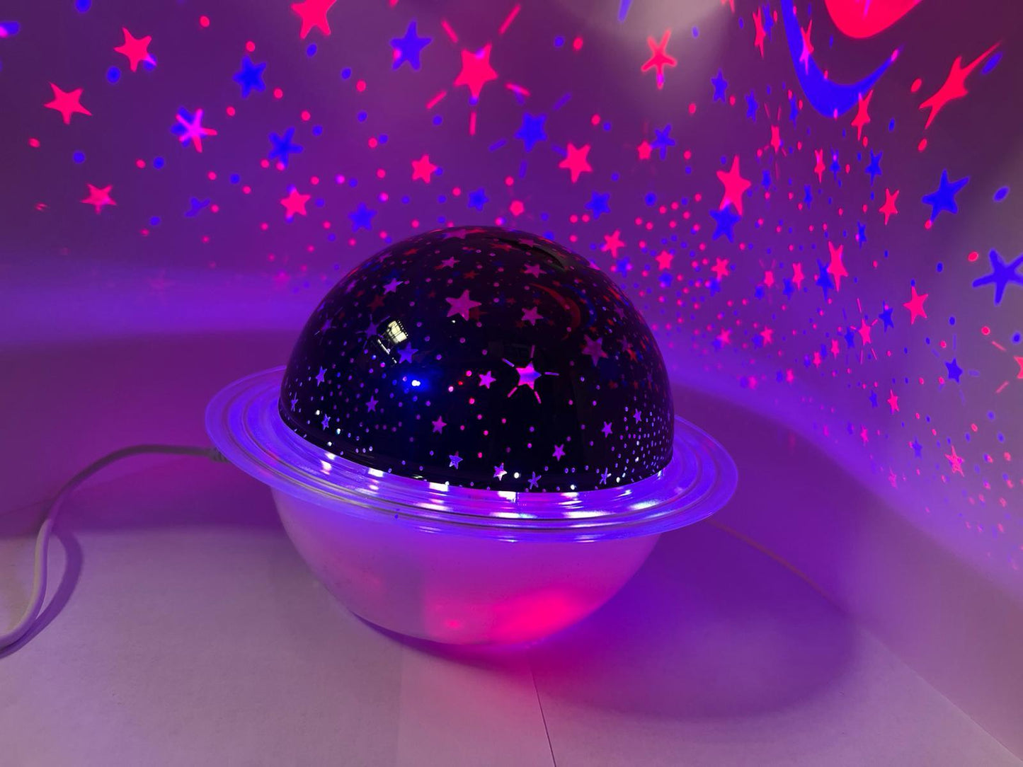 Lampa De Veghe Cu Proiector ,Cu Stele Si Luna, bluetooh