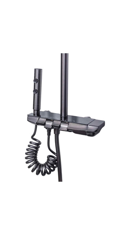 Coloana de dus, cu para fixa si para mobila, 4 functii, otel inoxidabil