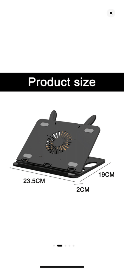 Suport tableta kitty, rotire 360 grade, pliabil, ABS si silicon, Negru