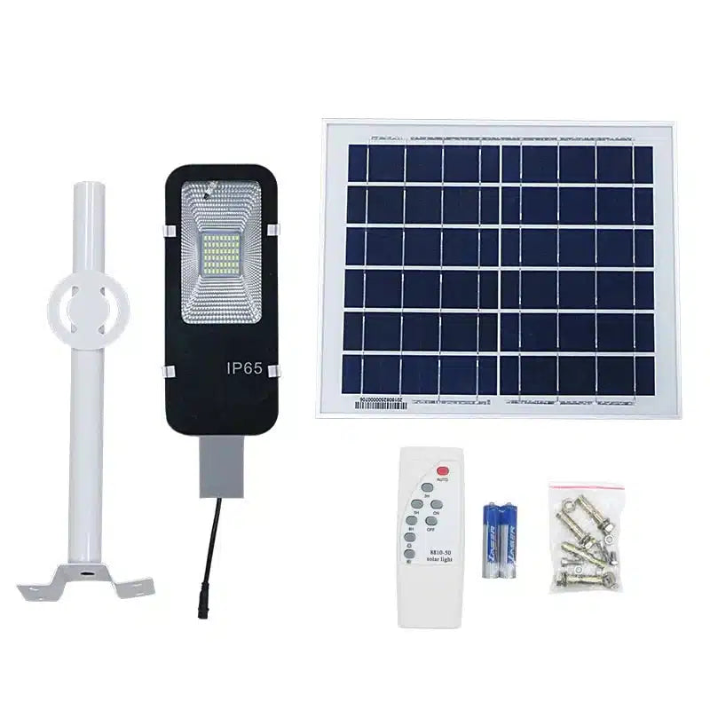 Proiector LED Stradal, Rezistent La Apa IP67, Cu Panou Solar, 100W, 220LED,  Cu Telecomanda