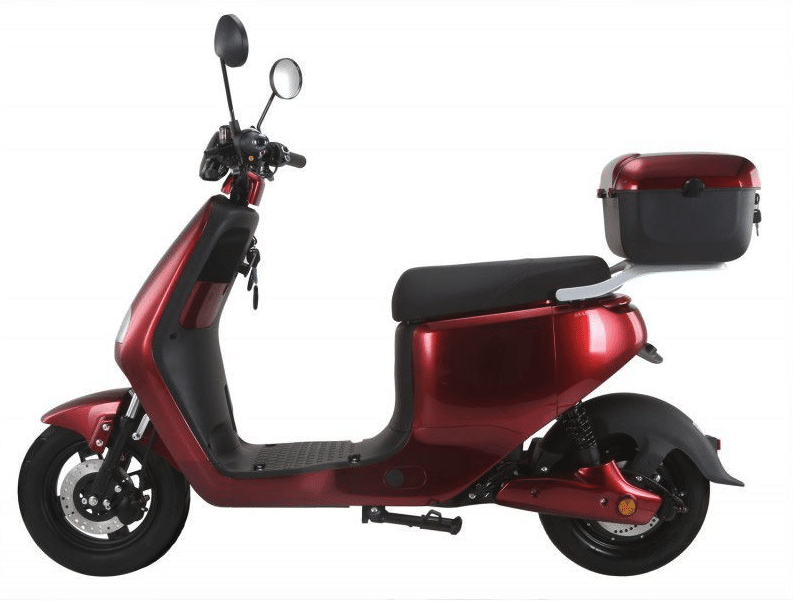 Scuter Electric rosu 48V 30Ah 900W – Viteză 25 km/h, Autonomie 90 km