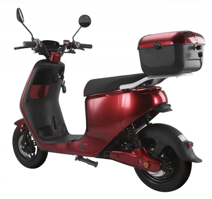 Scuter Electric rosu 48V 30Ah 900W – Viteză 25 km/h, Autonomie 90 km