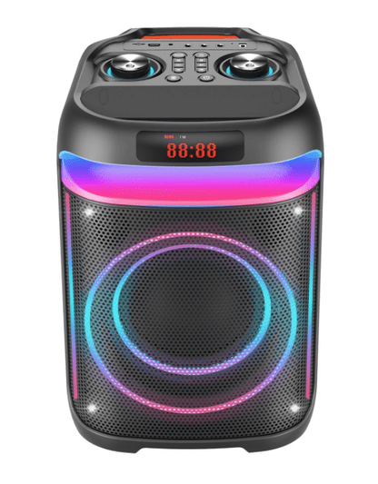 Boxă Portabilă JRH Party321, Difizur de 12”, Full LED Dinamic, Microfoan Wireless + Telecomandă