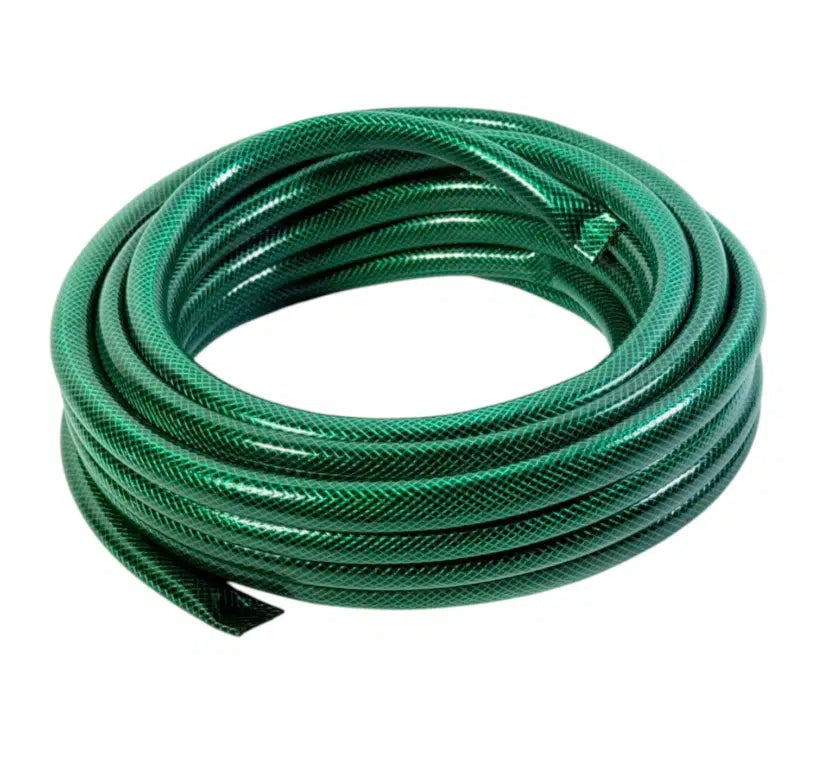Furtun de gradina ranforsat, 1/2″, 20m lungime, cu adaptoare si pistol pentru udat, Verde