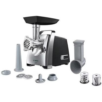 Masina de tocat carne, 3000W, Accesorii rosii, carnati, chiftele, 3 site, functia revers, motor cupru