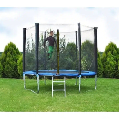 Trambulina 305 cm din Otel, cu Plasa de Protectie, Scara de Acces, Suporta pana la 150 de kg