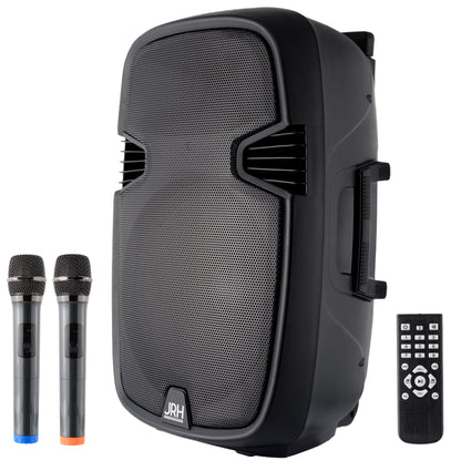 Boxă Portabilă JRH 15 Inch pro– 1000w, 2 Microfoane Wireless, Troller Integrat