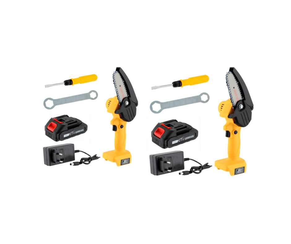 Promotie 2 FIERASTRAU CU 2 ACUMULATORI 24V, 1.5 AH Trusa Plastic Depozitare lama 17 cm