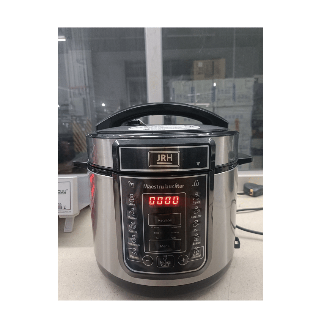 oala electrica sub presiune 6l, 900W, 15 programe, negru-argintiu