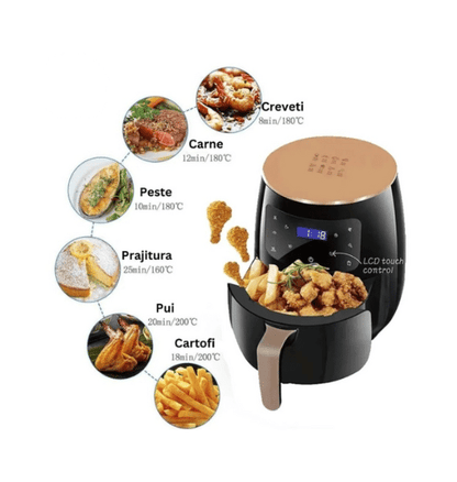 Friteuza Fara Ulei Air Fryer , Displat Digital, Functie de Coacere