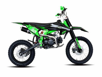 MotoCross OFFROAD 125cc Dirt Bike jrh sports verde, Viteza maxima: 80 km/h