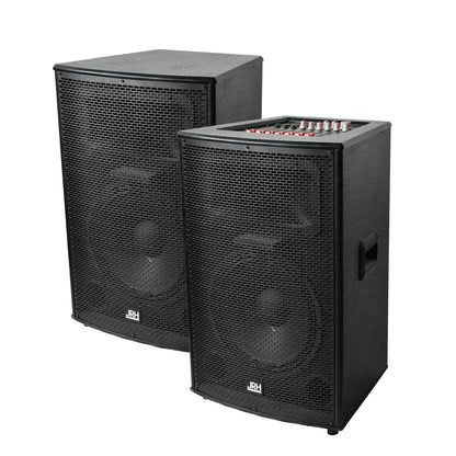 set boxe active 2015 800w putere 2 microfon wireless si telecomanda