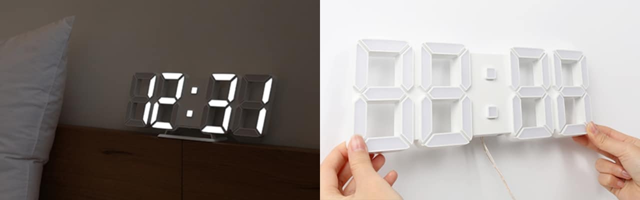 Ceas digital cu ecran LED si cifre mari, LTC04 3D