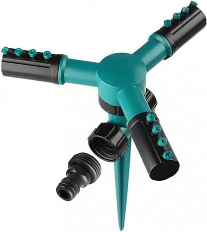 Aspersor de gazon pentru curte CUIFULI, rotativ 360 grade, 3000 m patrati, ABS, verde/negru