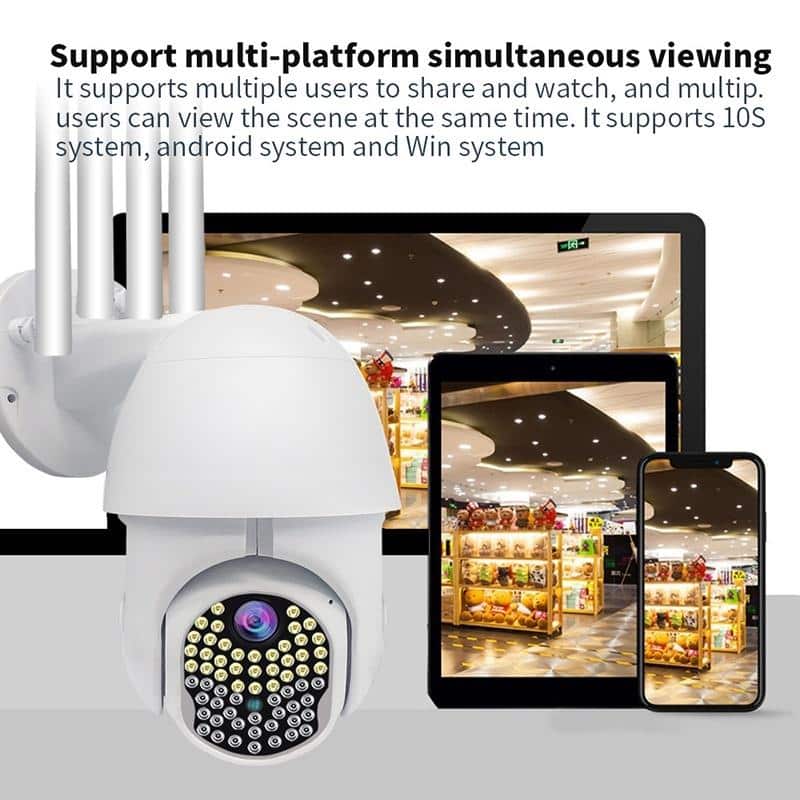 Camera rotativa 5mp IP supraveghere 63 LED HD 1944P WIFI 5MP C Cameră de securitate interior/exterior 4 antenă JRH