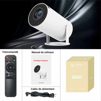 Videoproiector Inteligent 4K Android TV – WiFi 6, Bluetooth 5.0, 130″, 200 ANSI